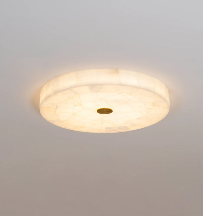 Round Alabaster Ceiling Lamp