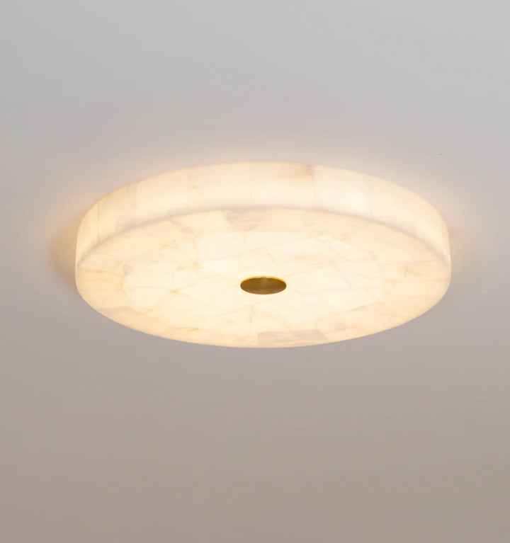 Round Alabaster Ceiling Lamp