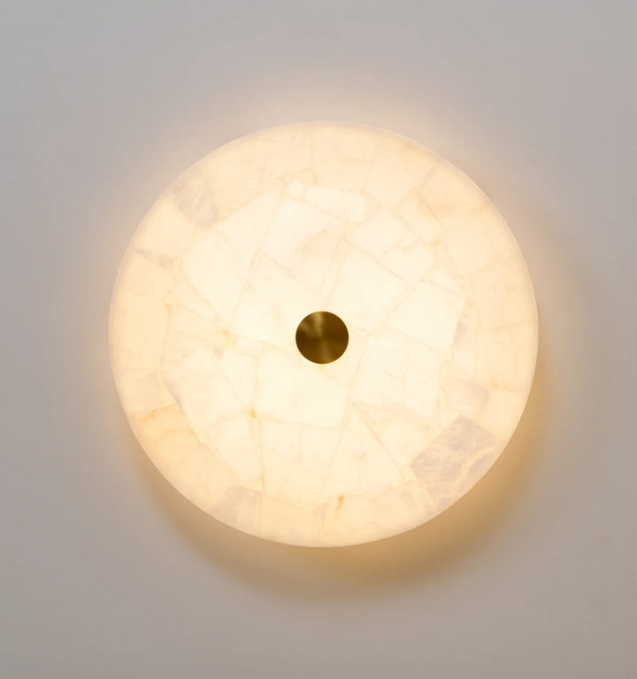 Round Alabaster Ceiling Lamp