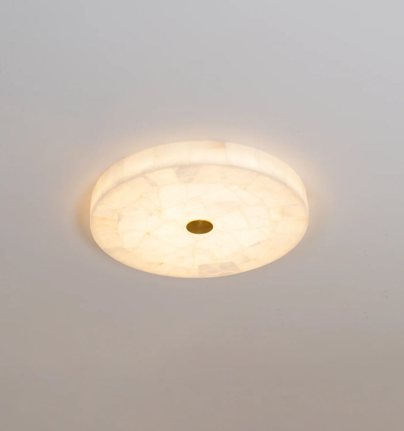 Round Alabaster Ceiling Lamp