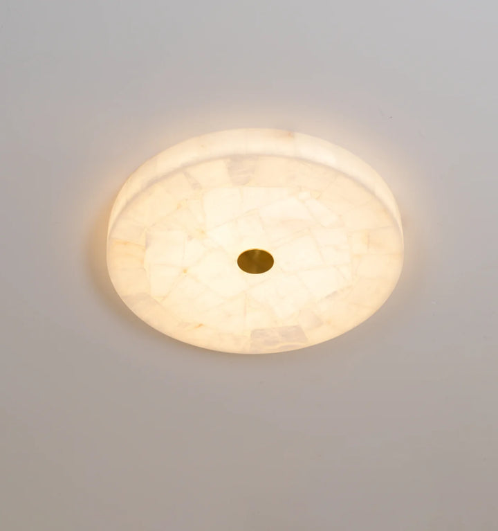 Round Alabaster Ceiling Lamp