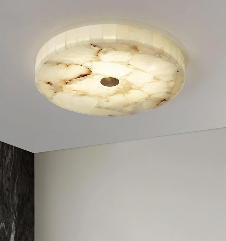 Round Alabaster Ceiling Lamp