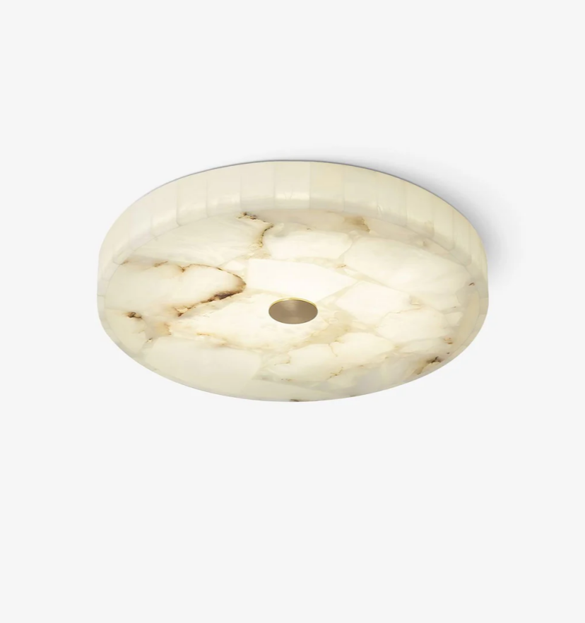 Round Alabaster Ceiling Lamp