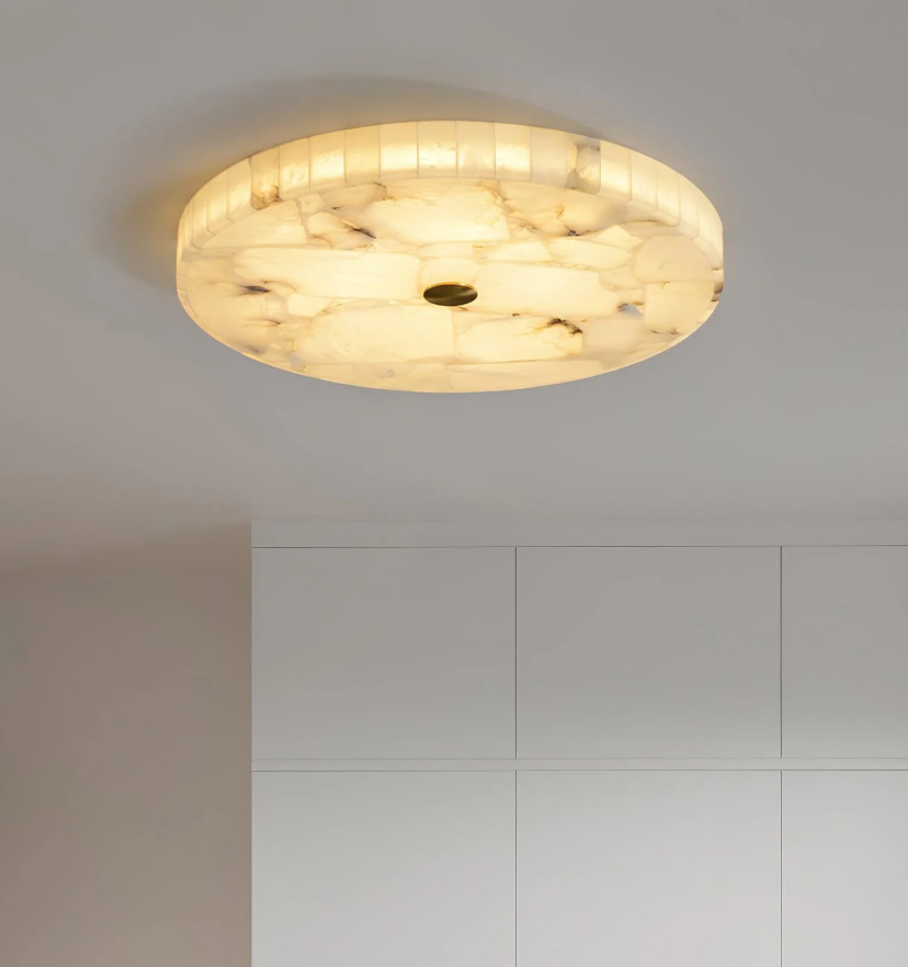 Round Alabaster Ceiling Lamp