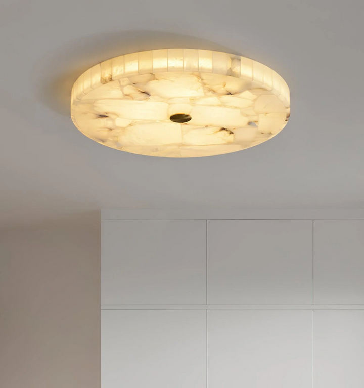 Round Alabaster Ceiling Lamp