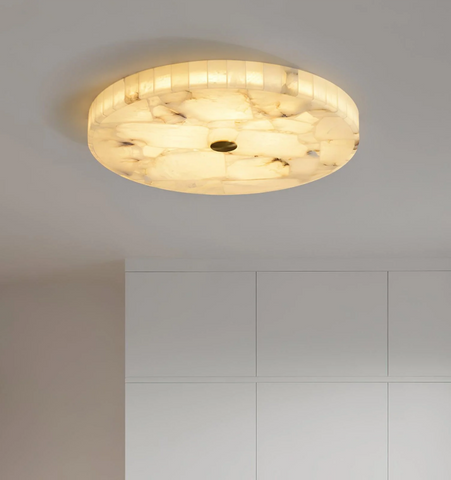 Round Alabaster Ceiling Lamp