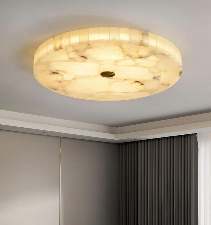 Round Alabaster Ceiling Lamp