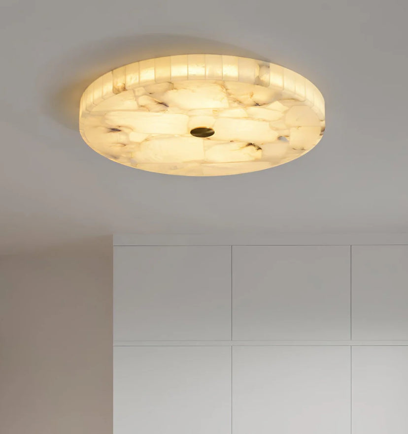 Round Alabaster Ceiling Lamp