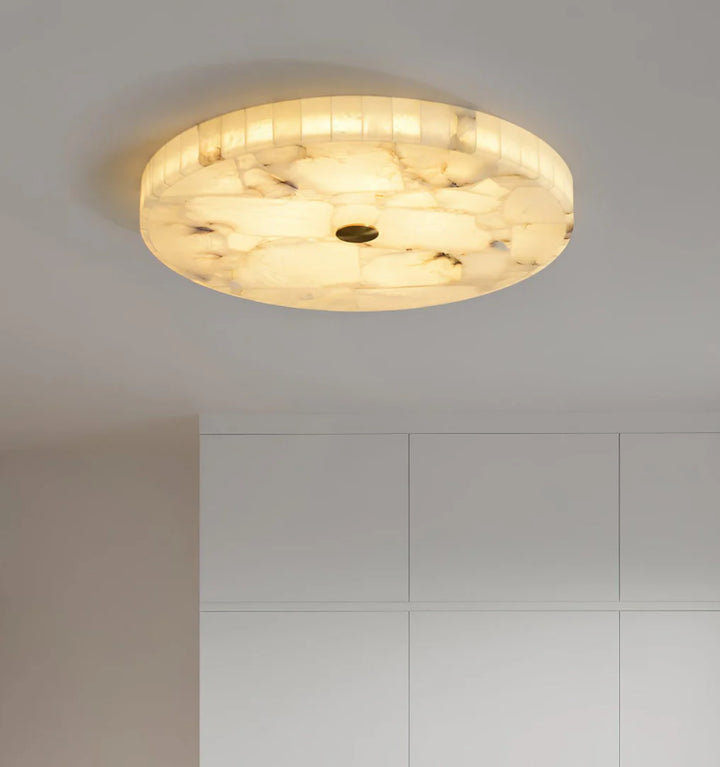 Round Alabaster Ceiling Lamp