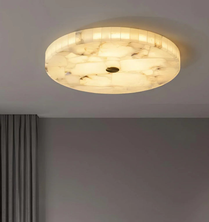 Round Alabaster Ceiling Lamp
