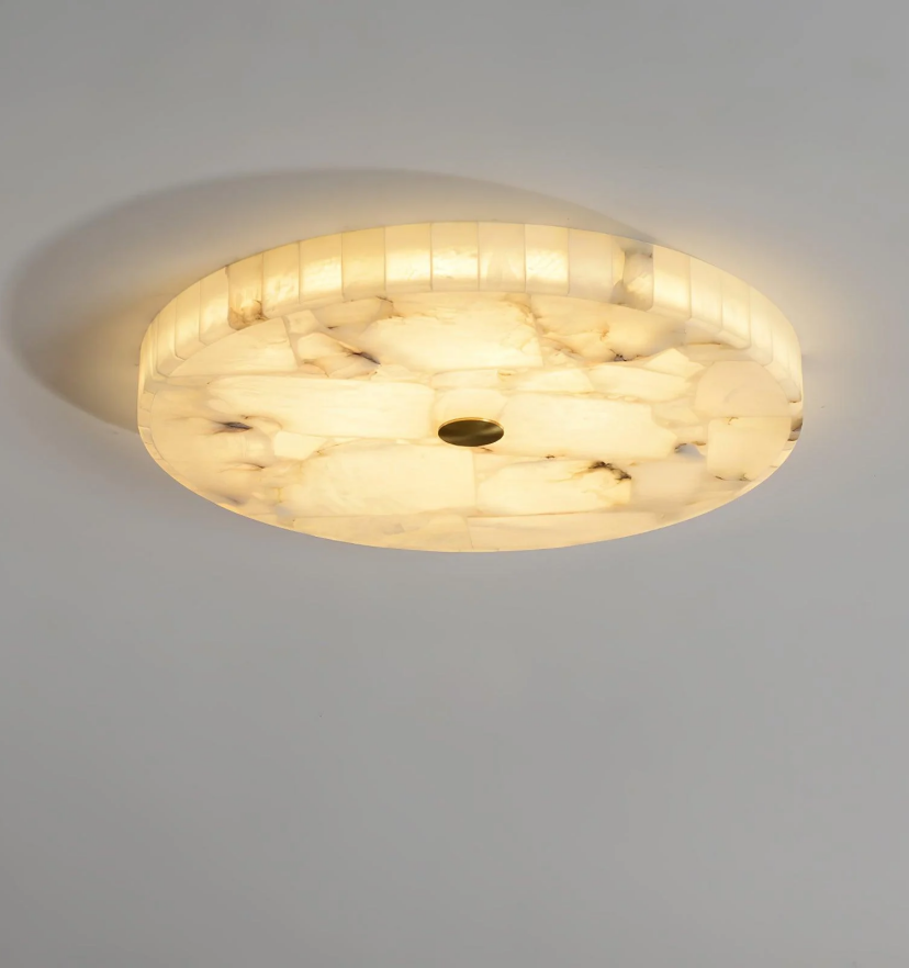 Round Alabaster Ceiling Lamp