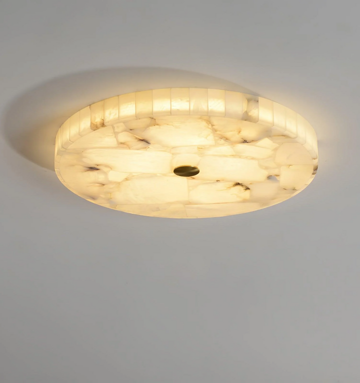 Round Alabaster Ceiling Lamp