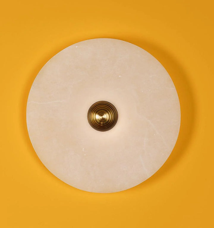 ROUND ALABASTER WALL LAMP