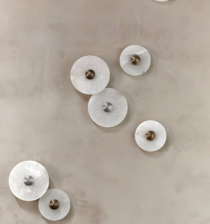 ROUND ALABASTER WALL LAMP