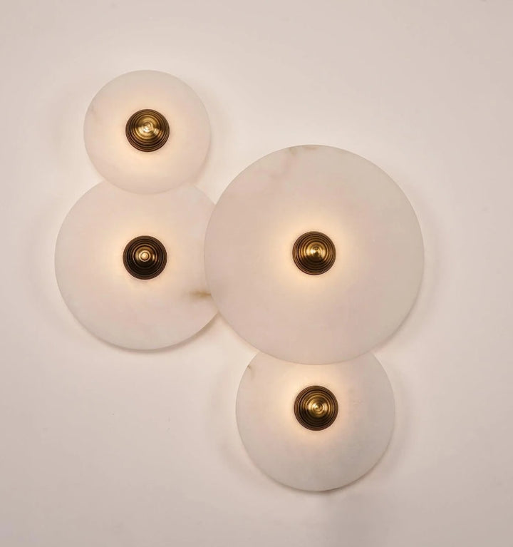 ROUND ALABASTER WALL LAMP