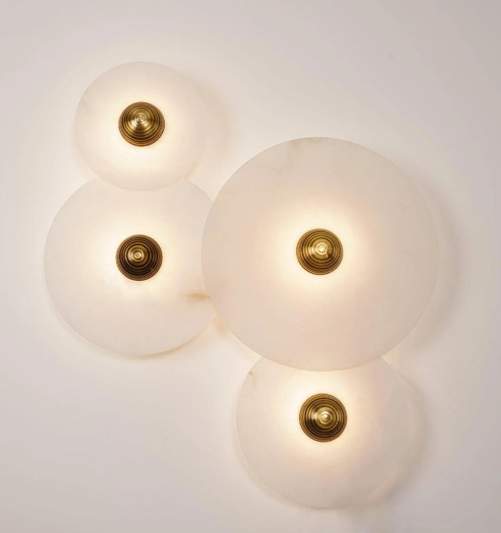 ROUND ALABASTER WALL LAMP