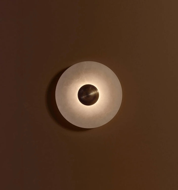 ROUND ALABASTER WALL LAMP