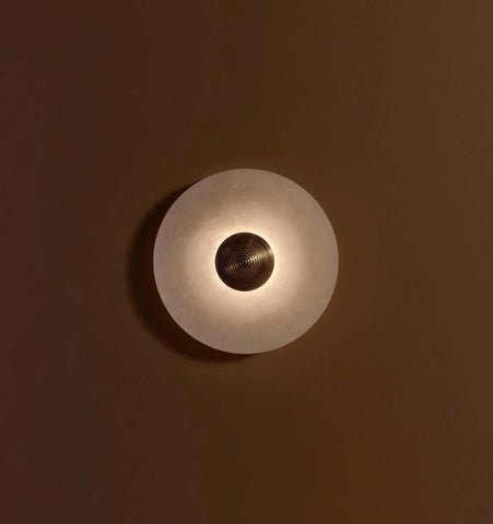 ROUND ALABASTER WALL LAMP