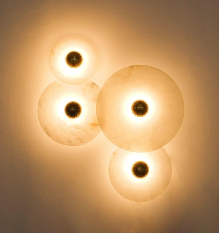 ROUND ALABASTER WALL LAMP