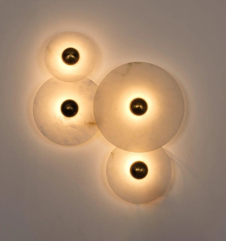 ROUND ALABASTER WALL LAMP