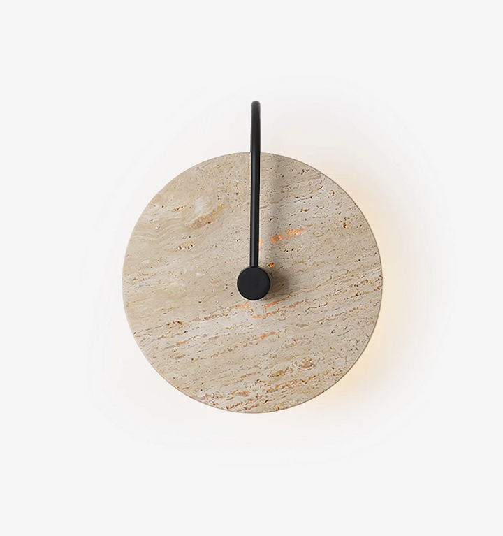 Round Travertine Wall Lamp