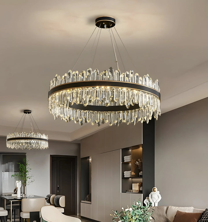 ROYAL BLACK GOLD RING CHANDELIER