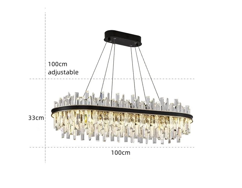 Royal Black Gold Ring Chandelier