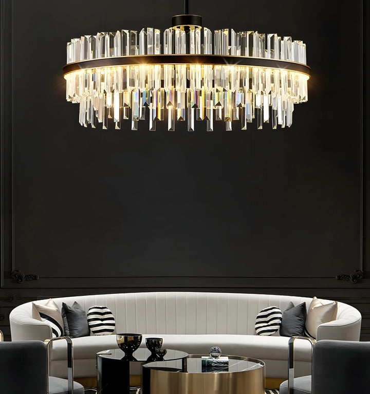 ROYAL BLACK GOLD RING CHANDELIER