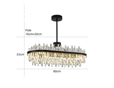 Royal Black Gold Ring Chandelier