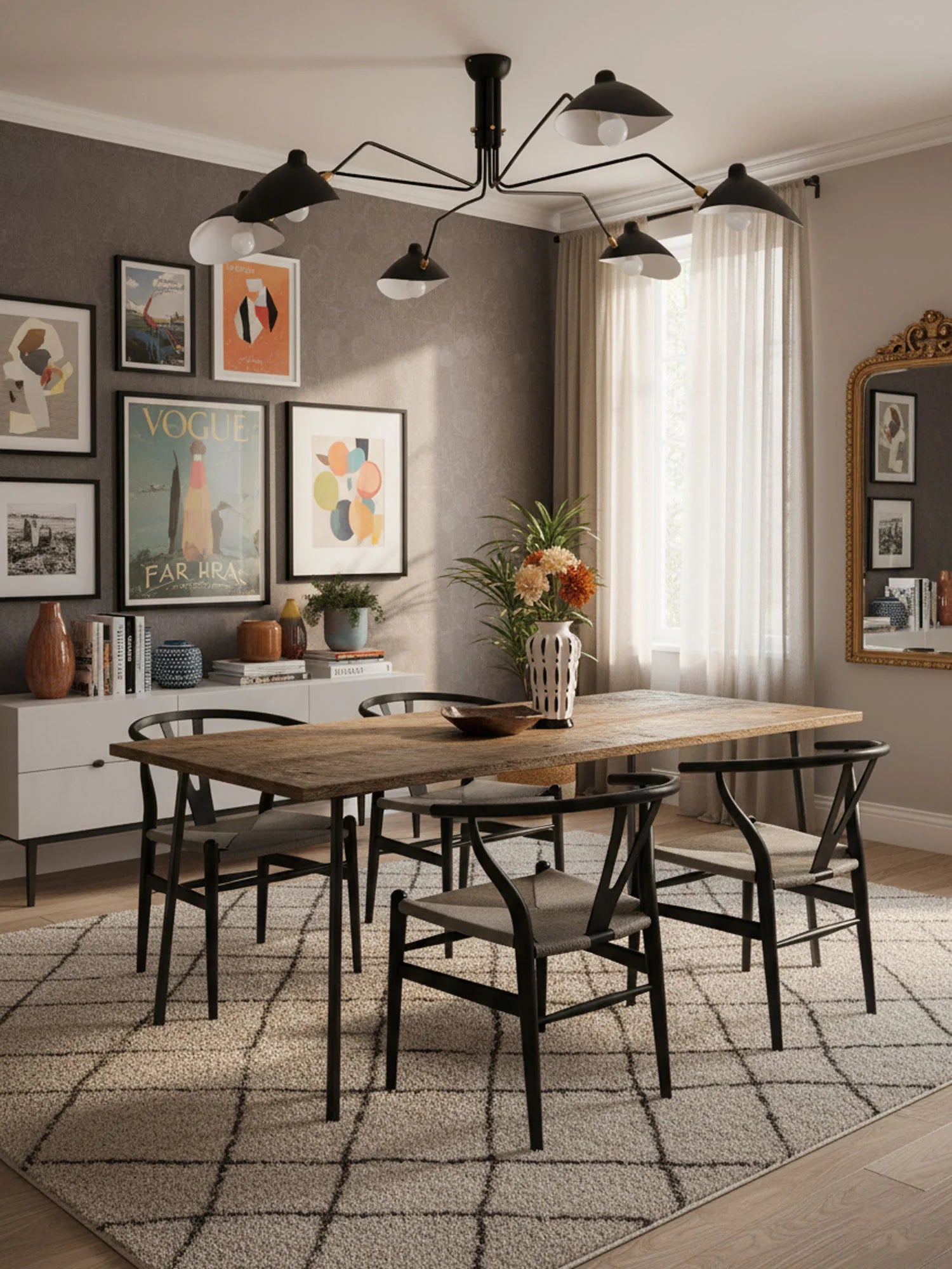 Serge Mouille Ceiling Light A  - Yiarolight