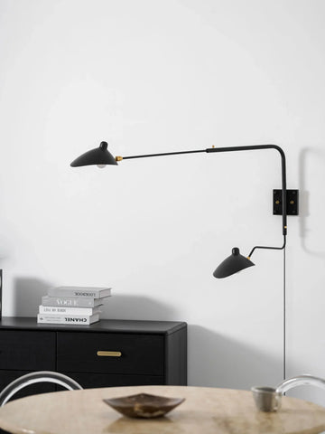 Serge Mouille Plug-in Wall Sconce - Yiarolight
