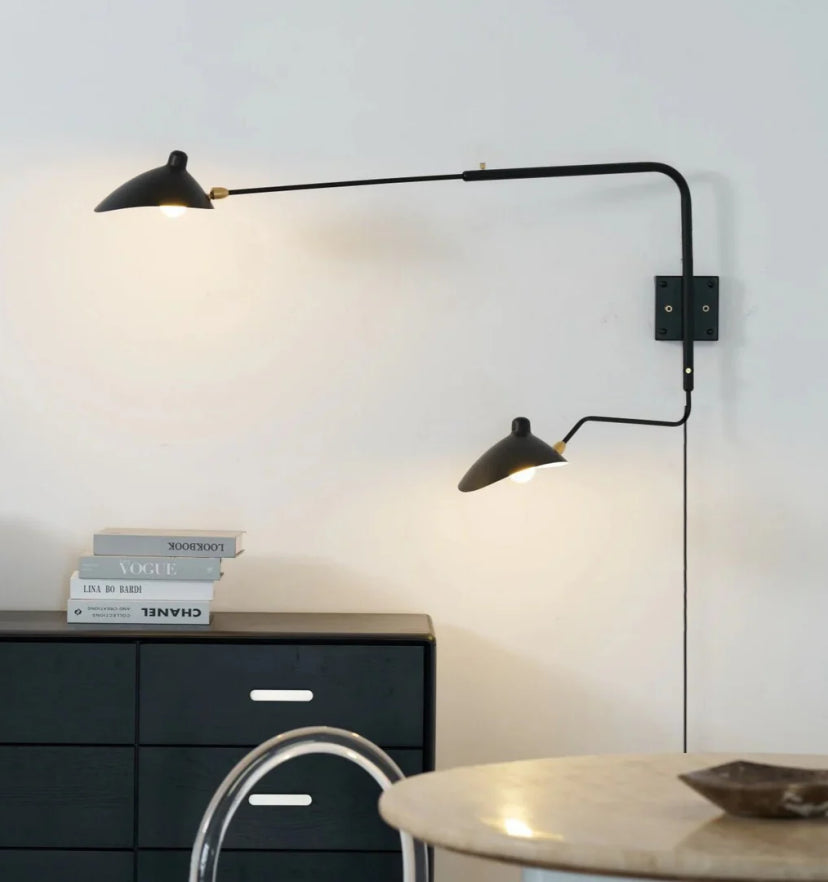 Serge Mouille Plug-in Wall Sconce - Yiarolight