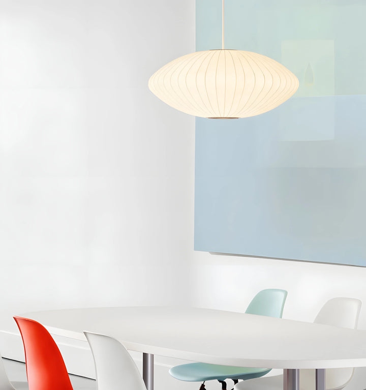 SILK SHADE BUBBLE PENDANT LIGHT