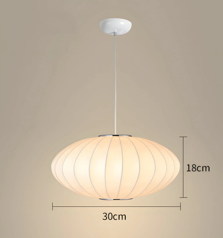 SILK SHADE BUBBLE PENDANT LIGHT - Model A