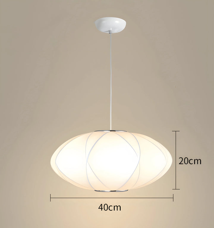 SILK SHADE BUBBLE PENDANT LIGHT - Model B