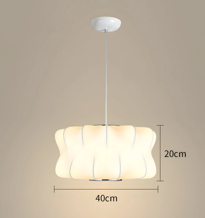 SILK SHADE BUBBLE PENDANT LIGHT - Model D