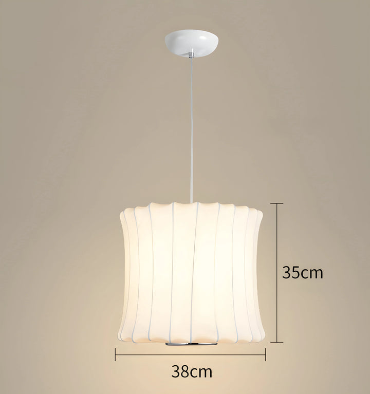 SILK SHADE BUBBLE PENDANT LIGHT - Model E