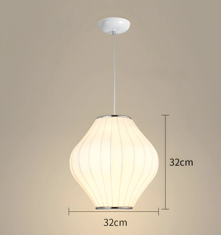 SILK SHADE BUBBLE PENDANT LIGHT - Model F