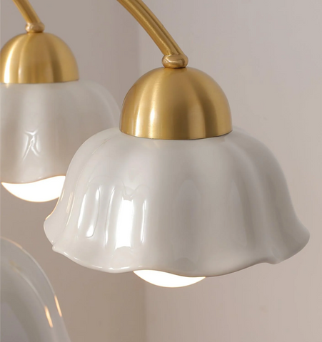 Swedish Modern Brass Chandelier