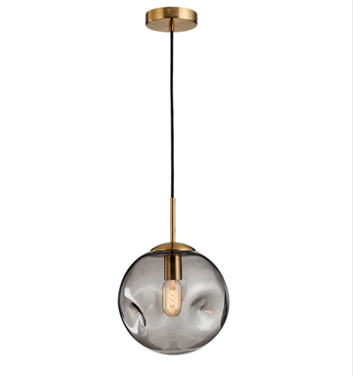 TULISE BUBBLE GLASS PENDANT LIGHT - Smoky Gray