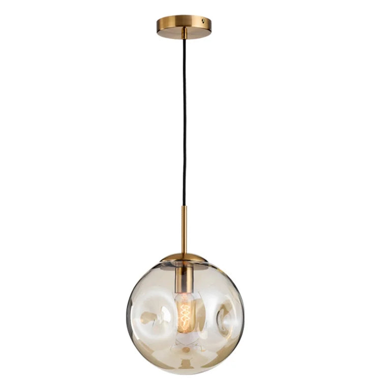 TULISE BUBBLE GLASS PENDANT LIGHT - Amber