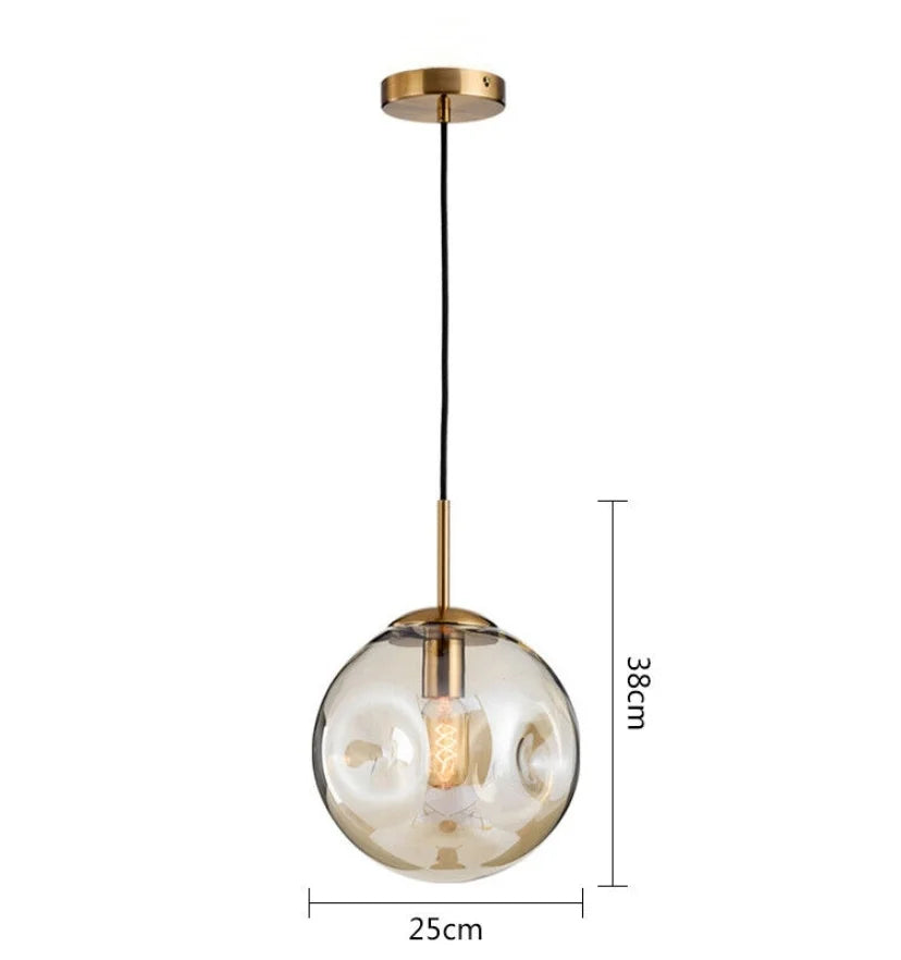 TULISE BUBBLE GLASS PENDANT LIGHT - Size