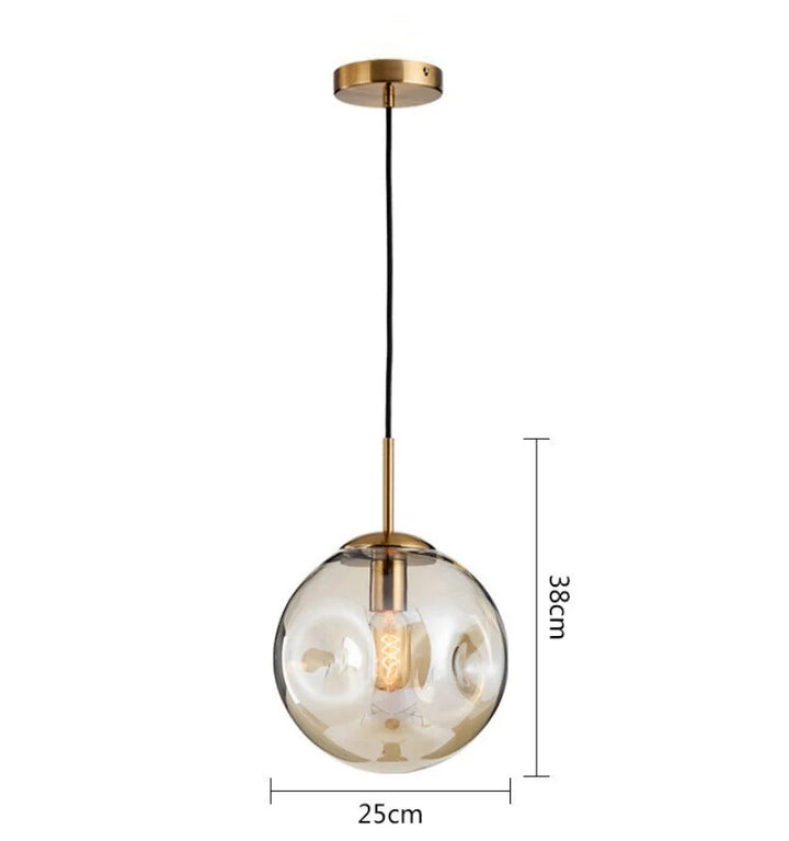 TULISE BUBBLE GLASS PENDANT LIGHT - Size