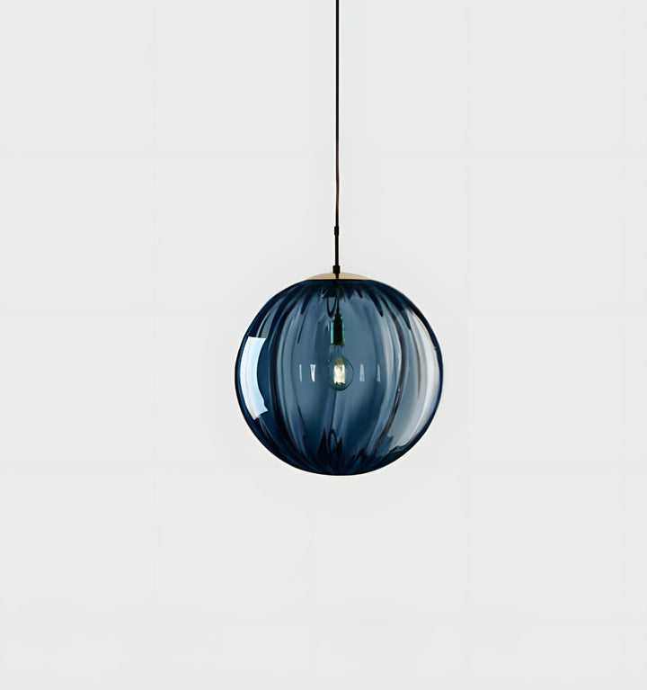 TULISE GLASS PENDANT LIGHTS - Dark Blue