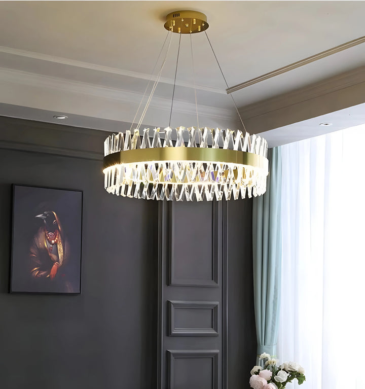 The Golden Crossover Chandelier