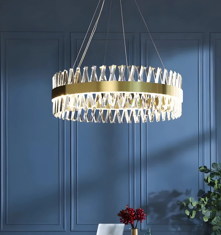 The Golden Crossover Chandelier