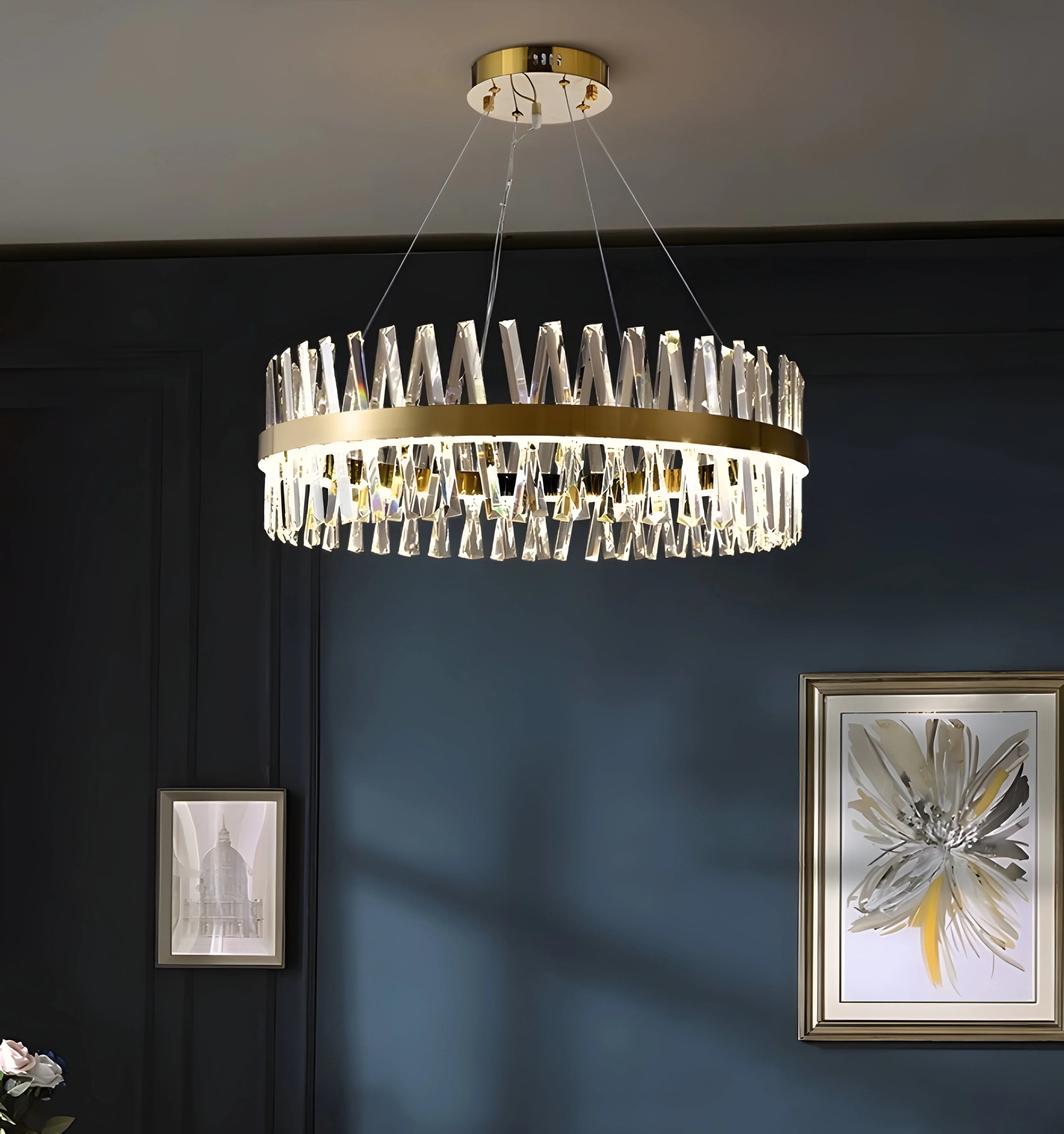 The Golden Crossover Chandelier