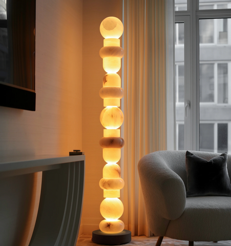 Totem Alabaster Floor Lamp