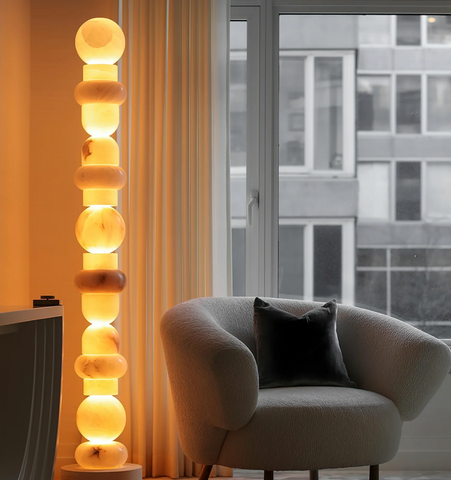 Totem Alabaster Floor Lamp