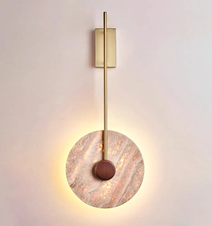 Travertine Disc Wall Lamp